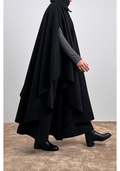 Uzun Kaşe Panço - Siyah fırsatları