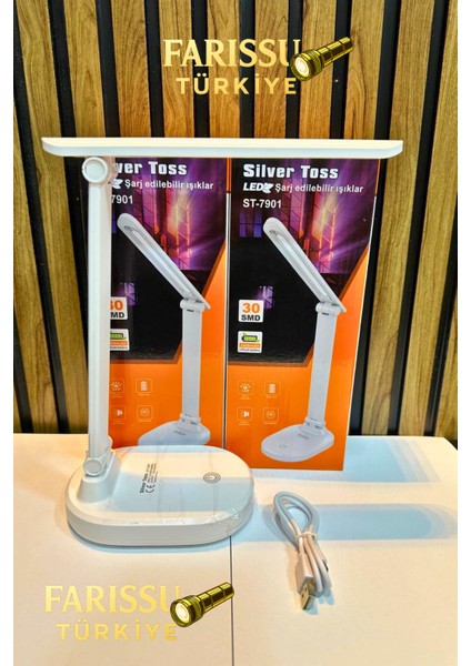 Silver Toss ST-7901 30 Smd LED Şarj Edilebilir Ayarlanabilir Masa Lambası fiyatları