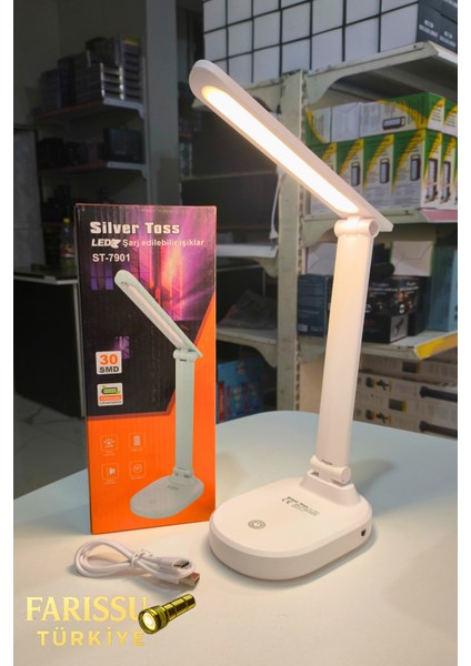 Silver Toss ST-7901 30 Smd LED Şarj Edilebilir Ayarlanabilir Masa Lambası modelleri