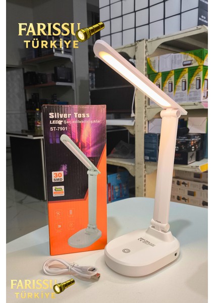 Silver Toss ST-7901 30 Smd LED Şarj Edilebilir Ayarlanabilir Masa Lambası fırsatları