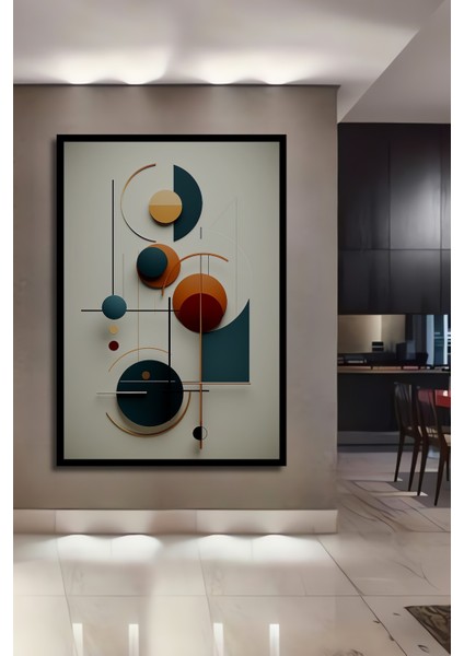 Geometrik Formlar Modern Soyut Sanat Ahşap Dekoratif Tablo Dikdörtgen Tablo fiyatları