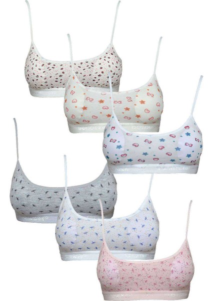 Pedli Ip Askılı Yarım Atlet Desenli Büstiyer 6 Lı Set 2 fiyatları