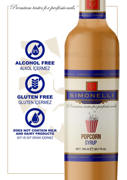 Kahve ve Kokteyl Şurubu Patlamış Mısır Aromalı 700 ml + Pompa fırsatları