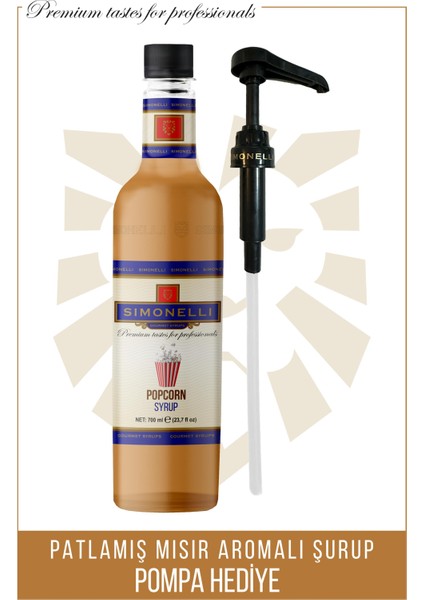Kahve ve Kokteyl Şurubu Patlamış Mısır Aromalı 700 ml + Pompa indirimleri