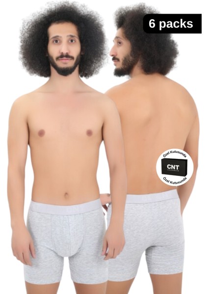Erkek Uzun Paça Likralı 6'lı Boxer Premium Paket