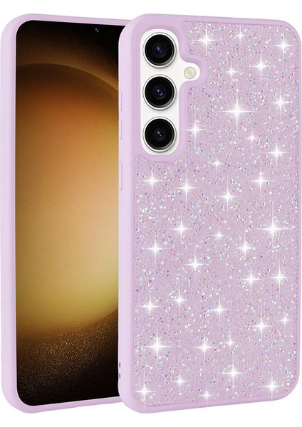 Galaxy S24 Plus Kılıf Parlak Taşlı Tasarım Mrsa Pırlanta Kapak-Lila fiyatları