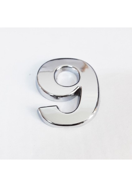 Cemax 9 Rakamı 3,75 cm Krom Yapışkanlı