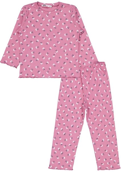 Çiçek Desenli 2-5 Yaş Pijama Takımı