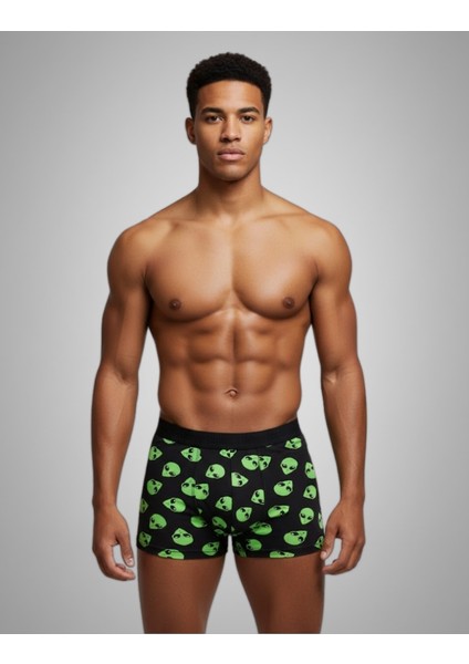 Erkek 5'li Desenli Renkli Pamuklu Premium Paket Boxer