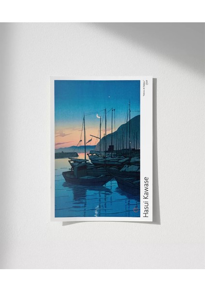 Çerçevesiz Poster Hasui Kawase Beppu'da Şafak 2