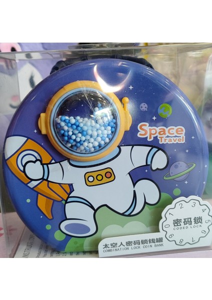 Metal Şifreli Astronot Figürlü Kumbara AD543