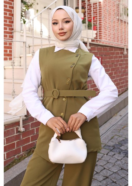 Kemerli Yelek Pantolon Takım Haki 19250 fiyatları