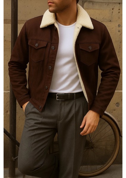 Erkek Kışlık Trend Basic K.kahve Içi Kürklü Peluş Mont fırsatları