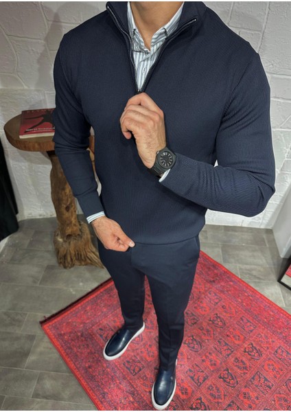 Özel Tasarım Fermuar Detaylı Uzun Kollu Triko fiyatları