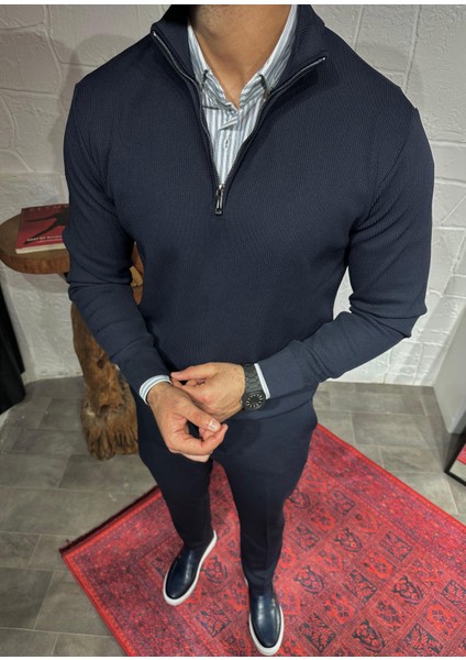 Özel Tasarım Fermuar Detaylı Uzun Kollu Triko modelleri