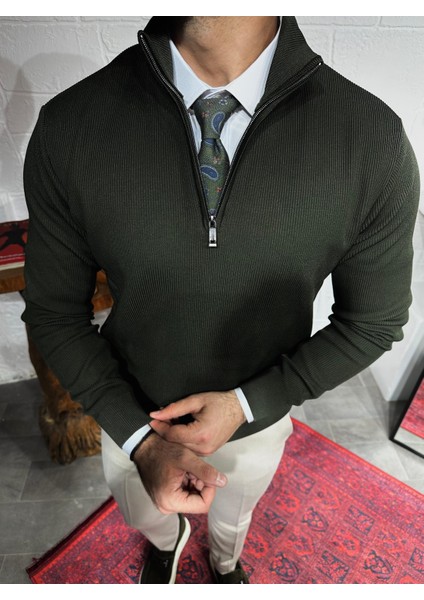 Özel Tasarım Fermuar Detaylı Uzun Kollu Triko modelleri