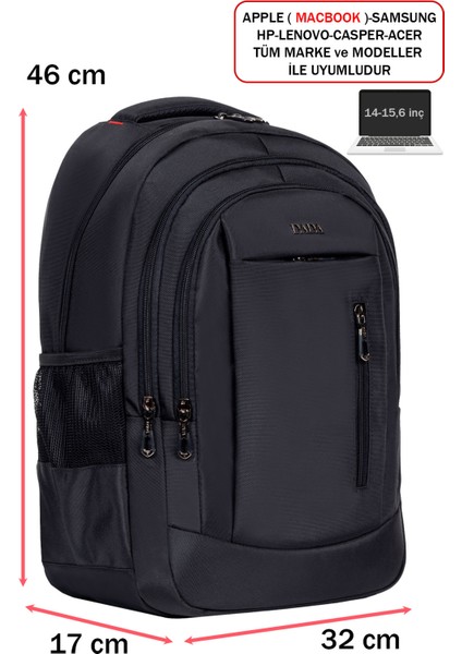 Laptop Sırt Çantası 14-15,6 Inç Su Geçirmez Kumaş Darbe Emici Koruma Dada 05 fiyatları