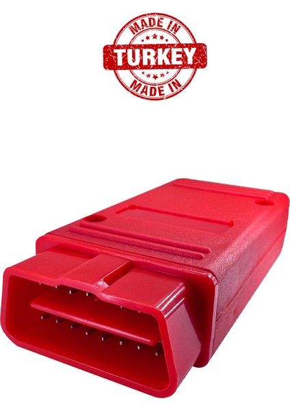 Obd2 Konnektörü Obd2 Adaptörü Obd Erkek Fiş Boş Kutu + Kırmızı