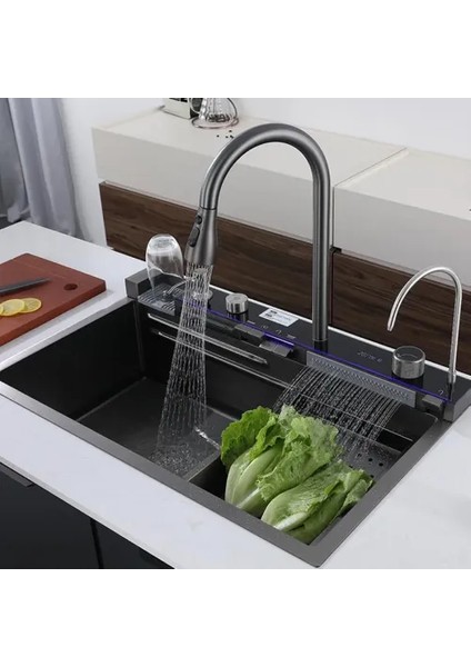 Akıllı Dijital LED Göstergeli Şelale Eviye Seti