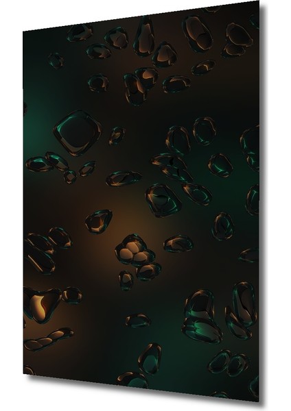 Parlayan Damlalar Sulu Boya Görünümlü Soyut Sanat Ahşap Dekoratif Tablo Dikdörtgen Tablo modelleri