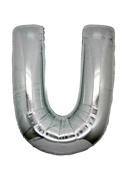 U Harf Folyo Balon Gümüş Renk 40 Inç