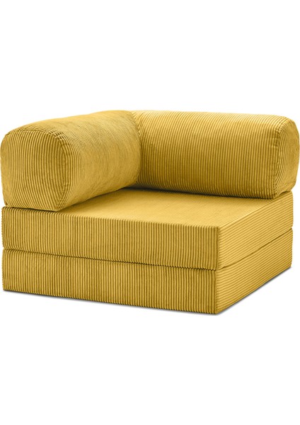 Çok Amaçlı Yer Yatağı ve Köşe Koltuk Seti | 100X100 cm | Puf Koltuk - Yatak | Kadife Kumaş |demirli fiyatları