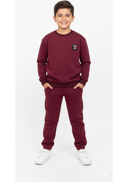 Uzun Kollu Şardonlu 3 Iplik Bel ve Paça Lastikli Çift Cepli Eşofman Takımı modelleri