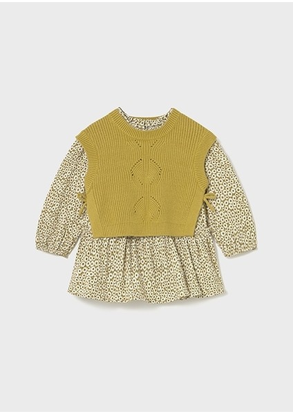Yeşil Kız Bebek Yelek Elbise Takım 2913 fiyatları