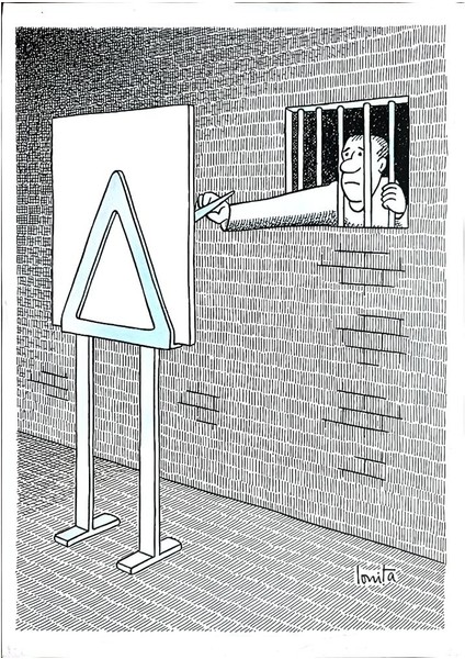 Nicolae Ionita 43x30cm Orijinal Karikatür Tablo modelleri