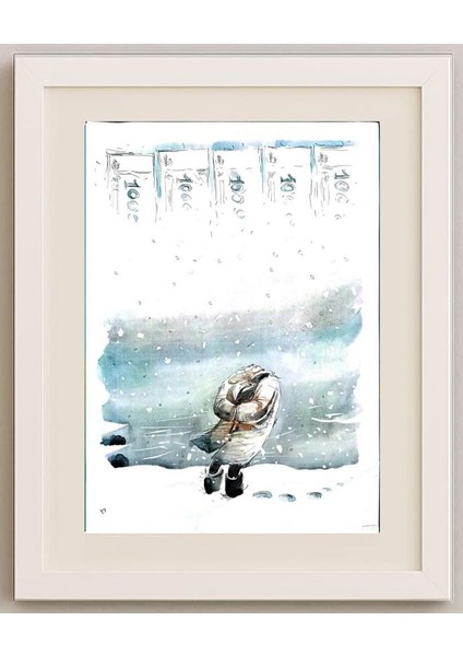 Viacheslav Bibishev 43x30cm Orijinal Karikatür Tablo fırsatları