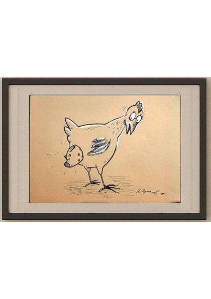 Chernyshev Nickolay 29X21CM Orijinal Karikatür Tablo