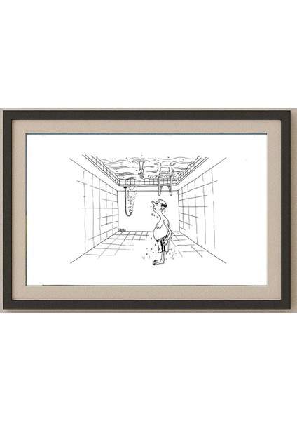 Winfried Besslich 29X21CM Orijinal Karikatür Tablo