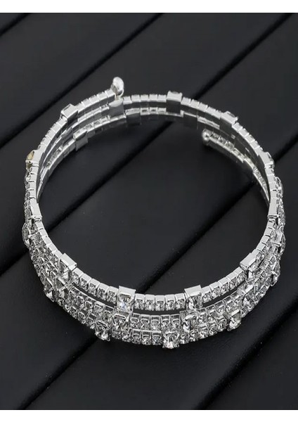 Barok Taşlı Sıralı Bilezik