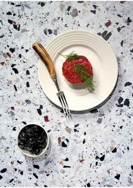 Terrazzo Işığı Vinil Backdrop – Mozaik Taş Dokulu Fotoğraf Arka Planı (80×120 cm modelleri