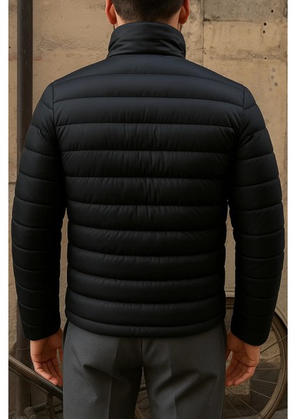 Erkek Kışlık Slim Fit Günlük Siyah Şişme Mont indirimleri