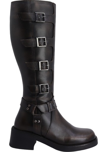 26105455 Hakiki Deri Kadın Çizme