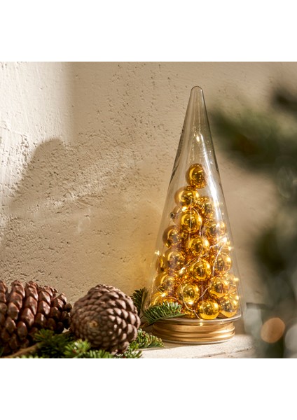 Christmas Tree Ledli Aydınlatma Gold (12x12x29 cm)