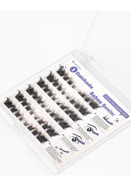 KP1452 - Takma Kirpik Sihirli Dokunuş Kendinden Yapışkanlı - Ten Rengi-Siyah