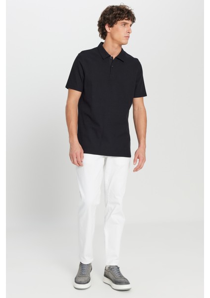 %100 Pamuk Slim Fit Dar Kesim Polo Yaka Jakarlı Triko Tişört fiyatları