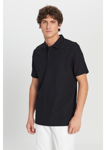 %100 Pamuk Slim Fit Dar Kesim Polo Yaka Jakarlı Triko Tişört modelleri