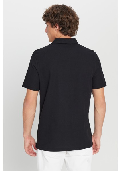 %100 Pamuk Slim Fit Dar Kesim Polo Yaka Jakarlı Triko Tişört indirimleri