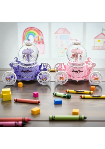 Atlı Karınca Hediyelik Kar Küresi Büyük Boy Tekerlekli Işıklı Sesli Müzikli Kar Küresi 1 Adet