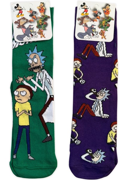 2'li Unisex Renkli Pamuklu Hediyelik Çorap