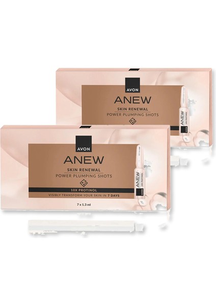 Anew Skin Renewal Power Yüze Dolgun Görünüm Veren Ampuller 7x1,3ml Ikili Set