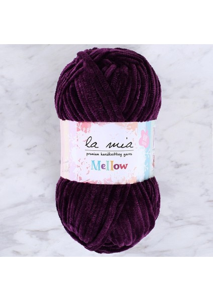 La Mia Mellow Patlıcan Moru El Örgü Ipi - 915 - 34161