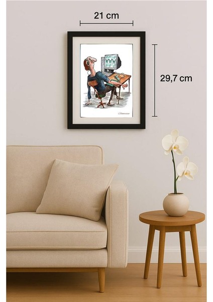 Vladimir Kazanevsky 29X21CM Orijinal Karikatür Tablo fiyatları