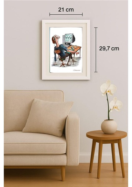 Vladimir Kazanevsky 29X21CM Orijinal Karikatür Tablo fırsatları