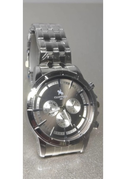 Erkek Saat Çelik Kordon Kronograf Tasarım Quartz Kol Saati