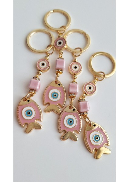 Hediyelik Şeker Pembe Şans Balık Anahtarlık fiyatları