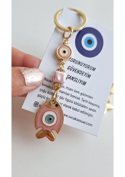 Hediyelik Şeker Pembe Şans Balık Anahtarlık fırsatları